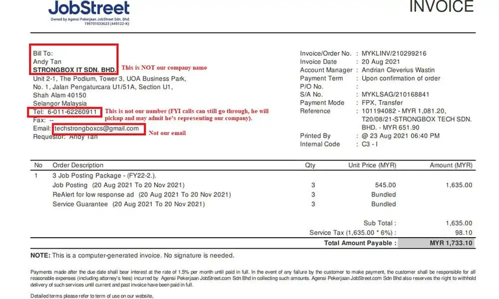 IMPORTANT ANNOUNCEMENT - UNAUTHORIZE JOB POST & POTENTIAL JOB ADVERTISEMENT SCAM 6 JobstreetJobAdvertisementScam 3